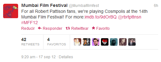 19 Setiembre- 'Cosmópolis' se mostrará el 14 de Octubre en el 'Mumbai Film Festival'  Sin+t%C3%ADtulo