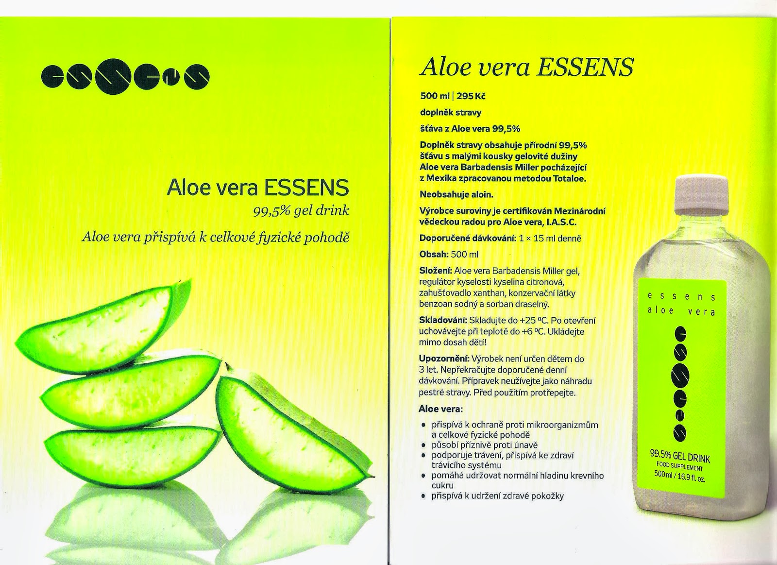 ESSENS STYLE Czech: ESSENS STYLE Czech, produkty Aloe Vera