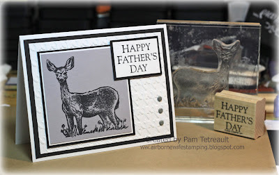 airbornewife stampin up ctmh herringbone doe father's day rubber stamping