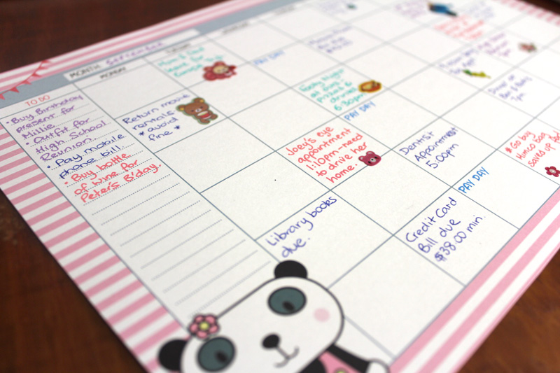 Tinysandtea FREEBIE! Updated Monthly Planner