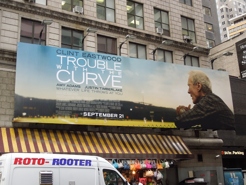 Trouble with the Curve movie billboard NYC Trouble with the Curve movie billboard NYC
