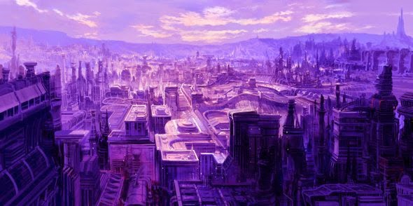 Cenários de fantasia e batalhas de ficção científica nas ilustrações de Jae Cheol Park a.k.a. Paperblue Jae-Cheol Park paperblue ilustrações paisagens cenários naves militares fantasia ficção científica