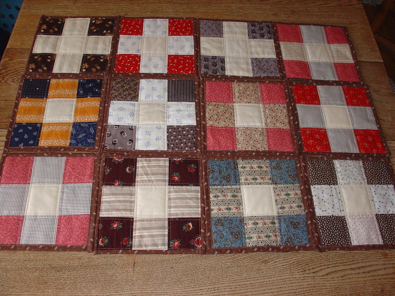 Treadlestitches Civil War Style Potholder Quilt