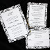 Formal florish wedding invitations correspondence set