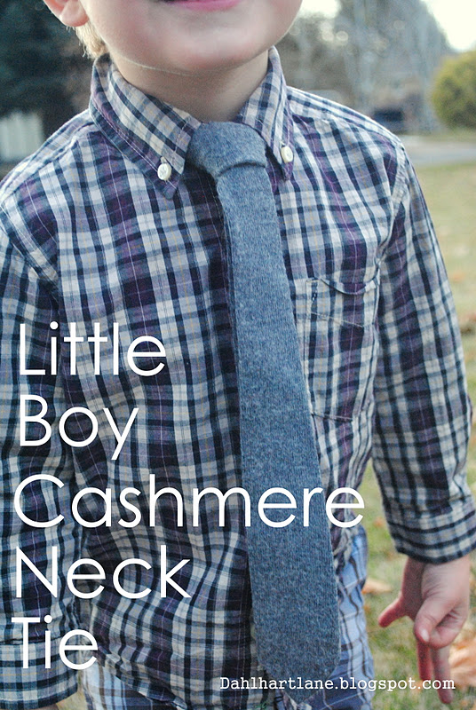 Dahlhart Lane Little Boy Cashmere Neck Tie (Tutorial)