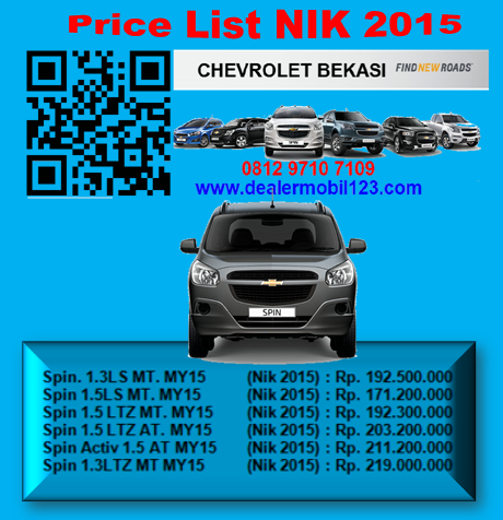 Harga Chevrolet Spin Bekasi NIK 2015 Harga Chevrolet Spin Bekasi NIK 2015