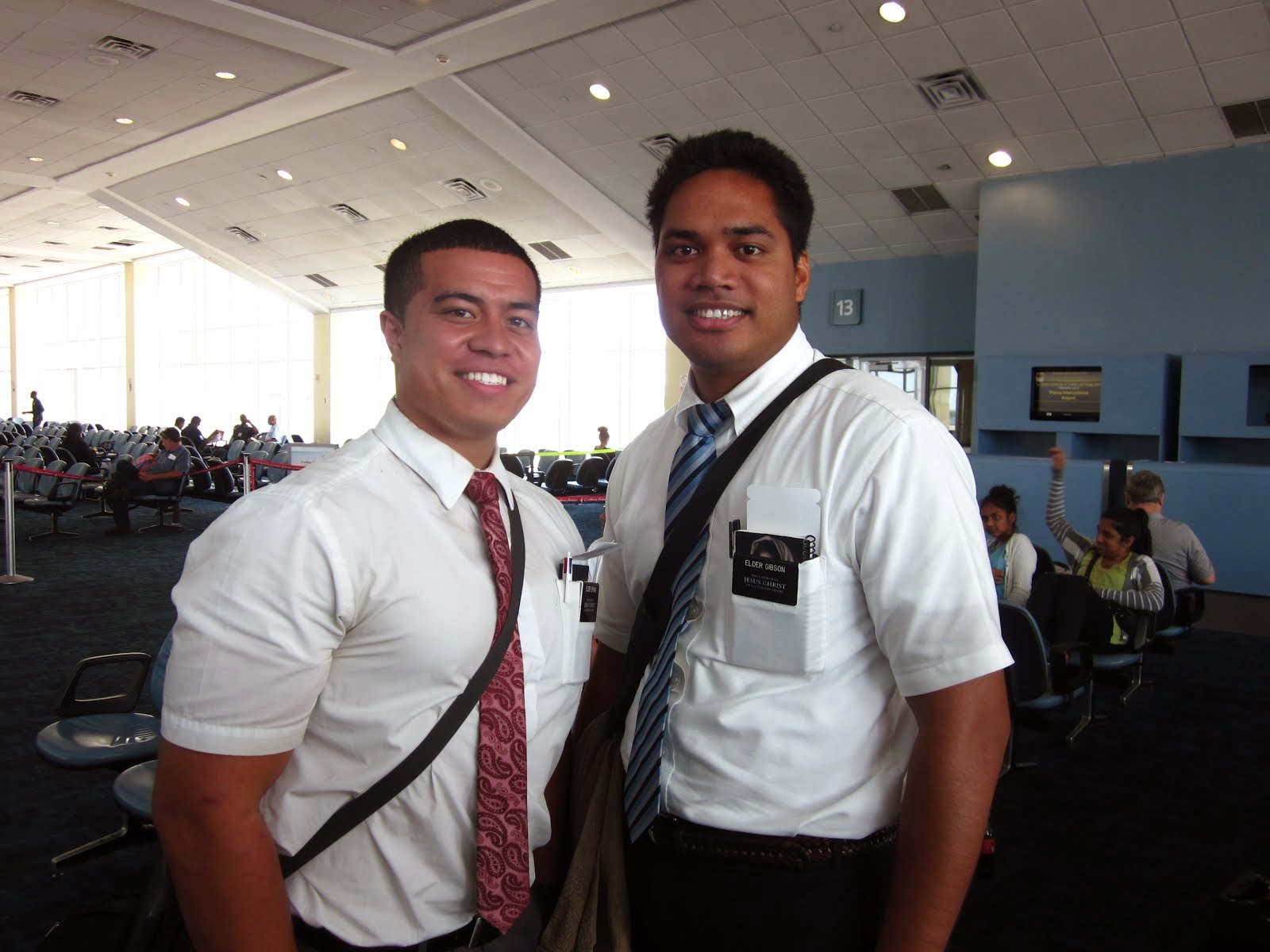 Elder Gibson and I on our way to Guyana.