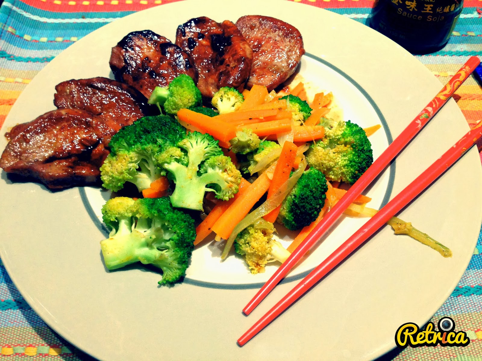 Ma cuisine à moi Filet mignon sauce miel/soja