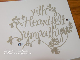 Sympathy card made with Stampin'UP!'s Heartfelt Sympathy stamp set