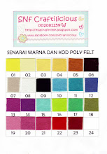 WARNA DAN KOD POLY FELT