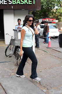 Neha Dhupia Spotted outside at Nature's Basket store photos