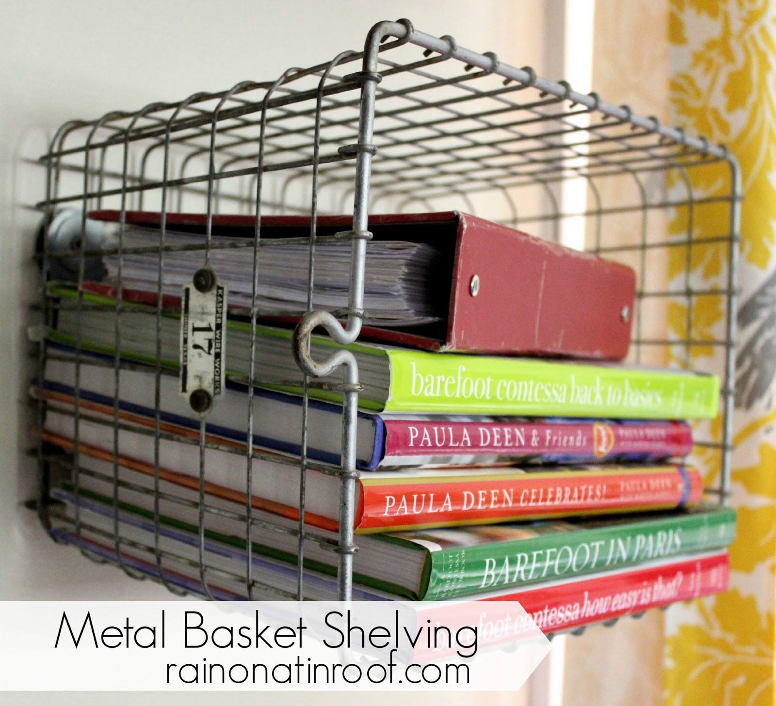 DIY Metal Basket Shelving (With Old Locker Baskets)
