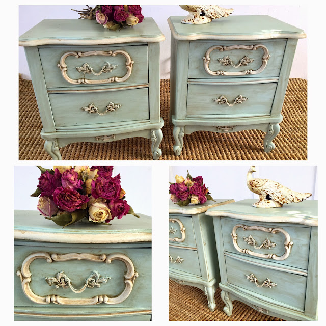 D.D.'s Cottage and Design Pair of French Provincial Nightstands