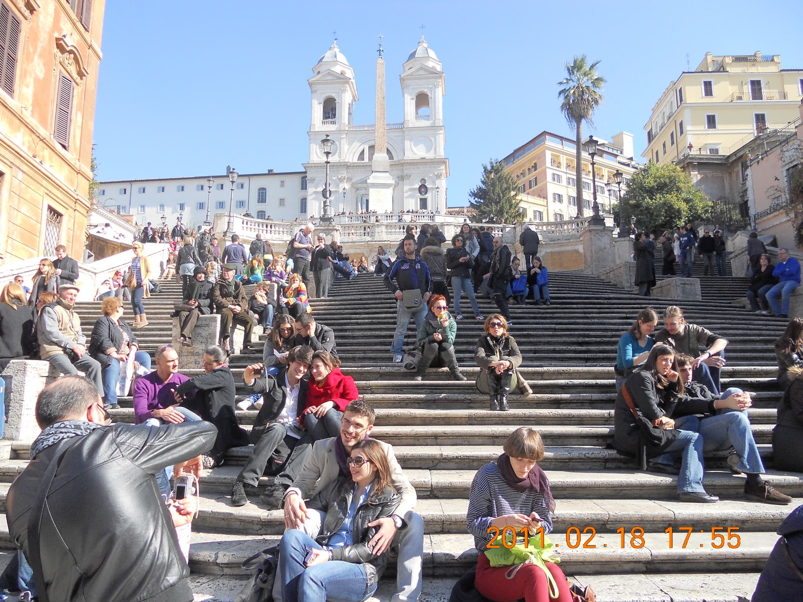 Shirley & Dickie livng in Rome Spanish Steps and via Condottithe