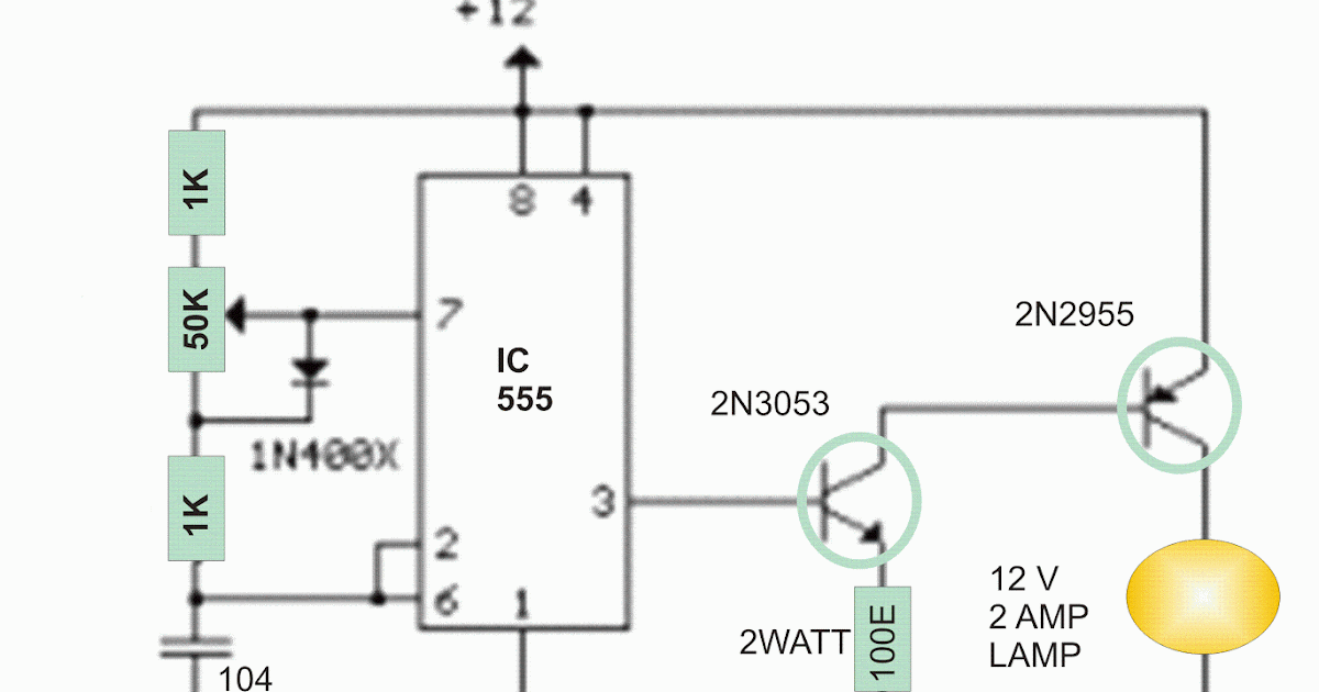 Electronics Projects 12 Volt Lamp Dimmer Circuit Using 555 IC