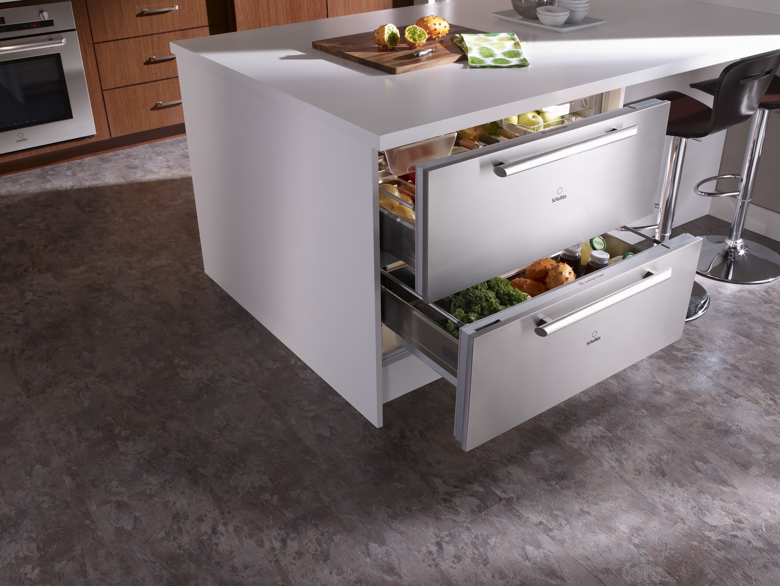 Lining kitchen cabinets Kitchens with Refrigerator Drawers
