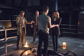 Constantine prepares to cast the spell on Sara, from Arrow Season 4, Episode 5 Haunted