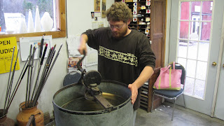 antique honey spinner WWOOF usa taft hill farm vermont