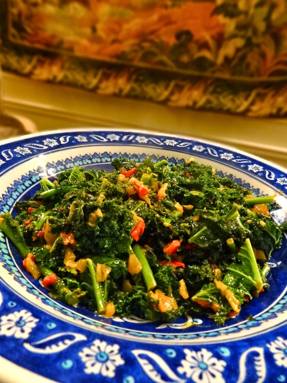 Scrumpdillyicious Sukuma Wiki Kenyan Braised Kale with Tomatoes