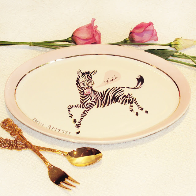 zebra plate zebra plate