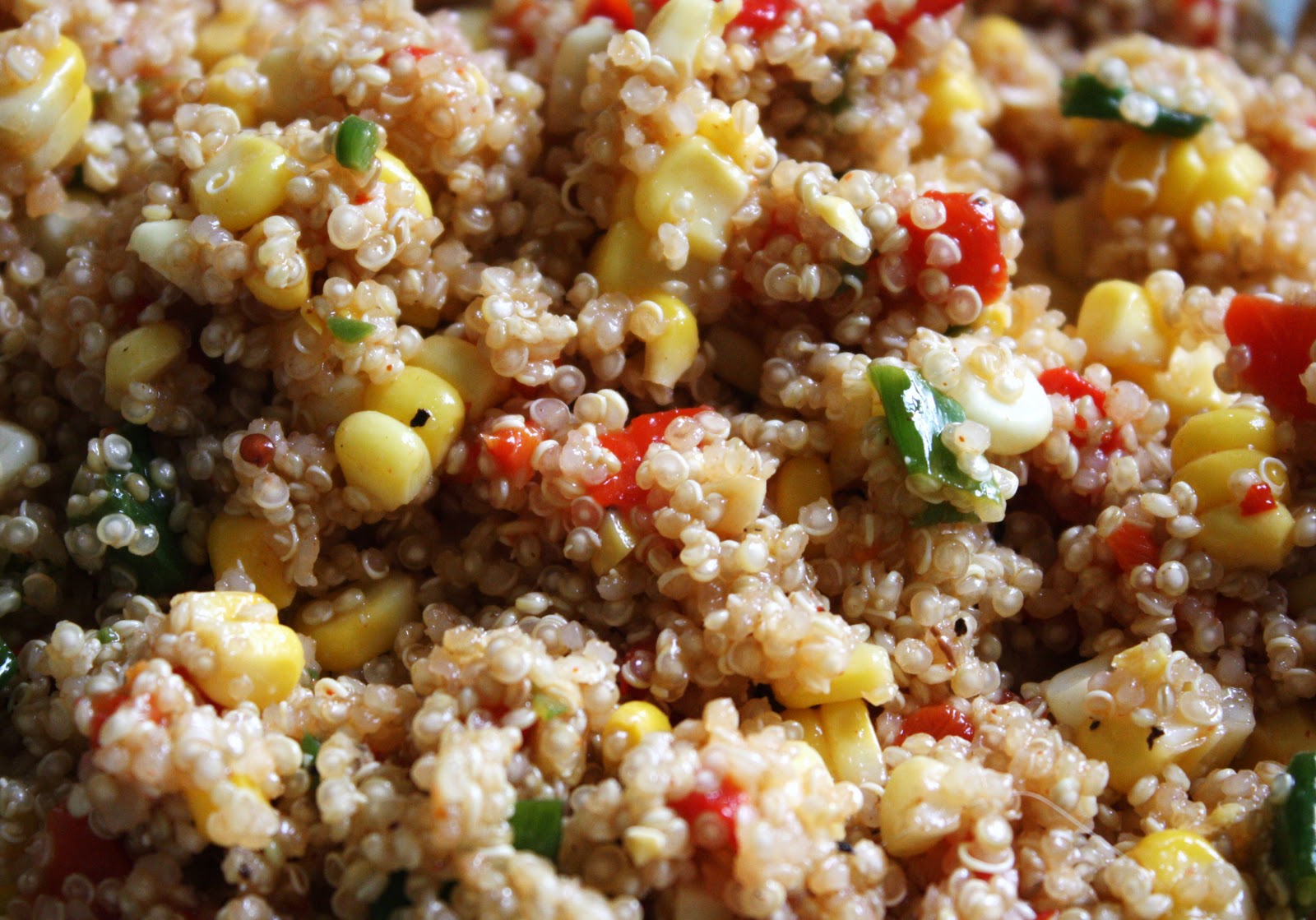 Veganess Eats Roasted Corn and Jalapeno Quinoa Salad (or salsa)