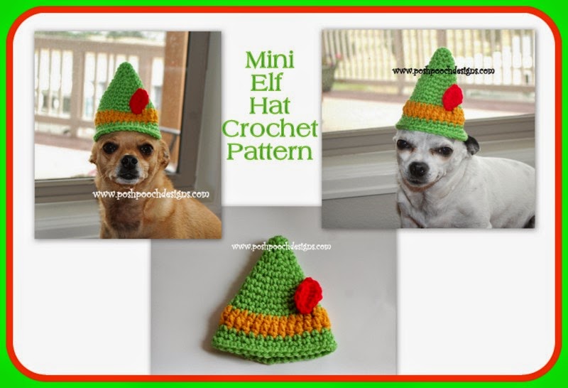 Posh Pooch Designs Dog Clothes Mini Elf Hat Crochet Pattern