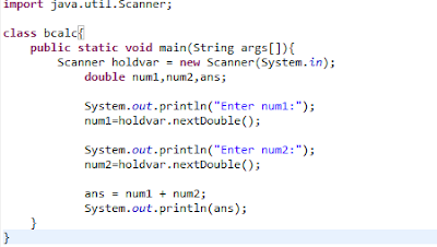 java code basic calculator using