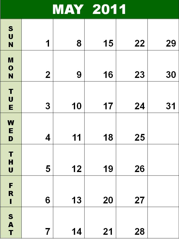 Blank Calendar May 2011 blank calendar 2011 may. Blank Calendar May 2011
