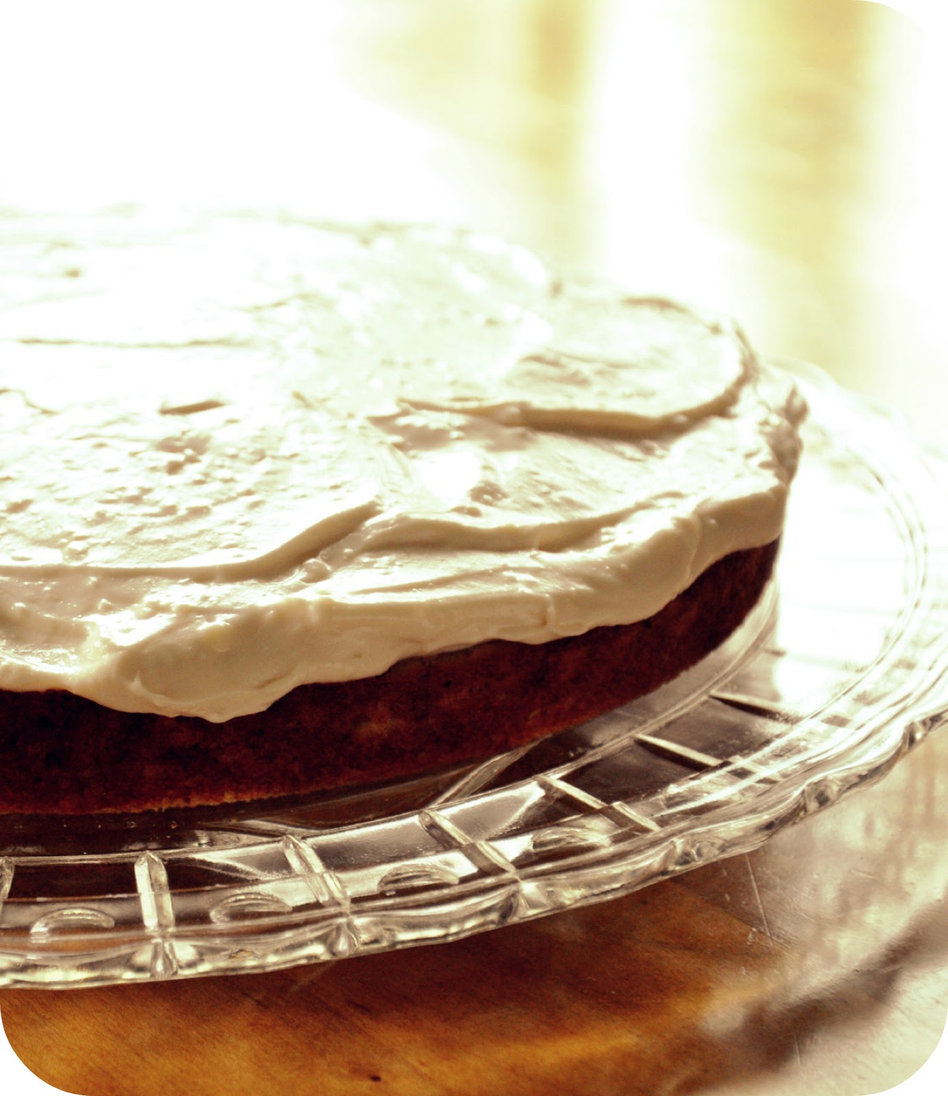 Wuthering Iris Banana Cake with Espresso Cream Cheese Frosting