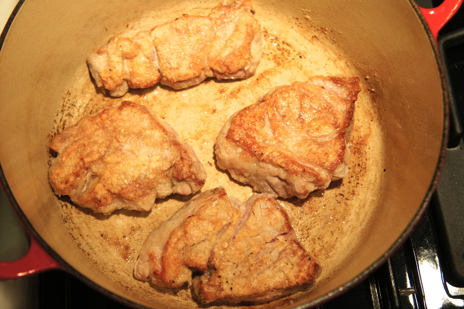 Braised Veal Shoulder with White Wine and Mushrooms