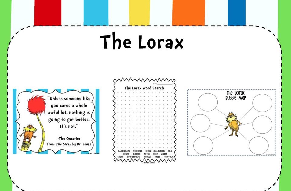 Classroom Freebies: The Lorax