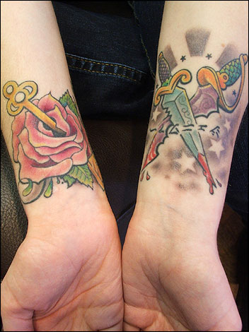 rose arm tattoos
