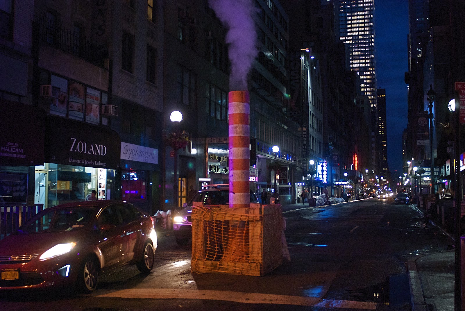 NYC ♥ NYC Steam Vapor Rising Through Street "Chimneys"