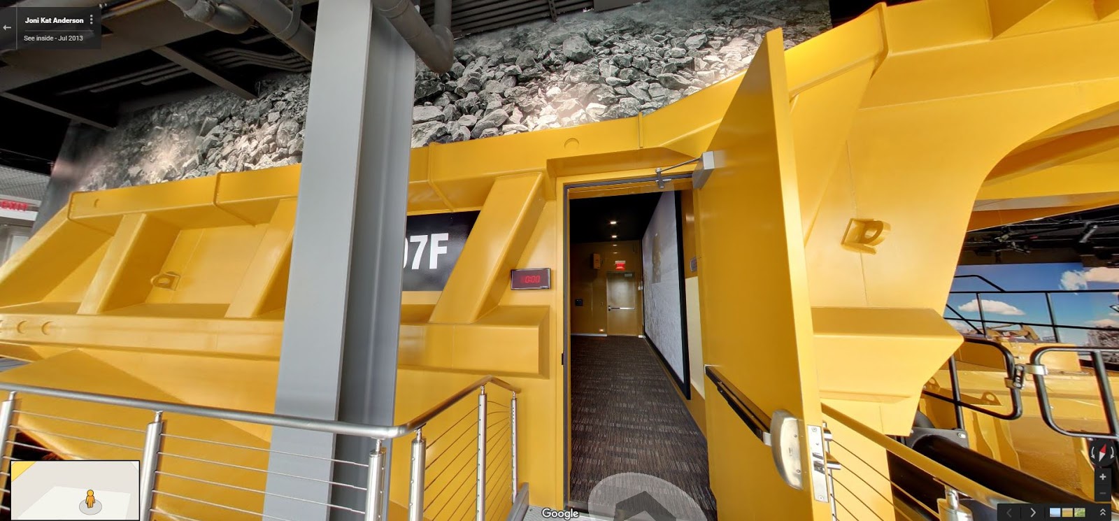 Just A Car Guy inside the Caterpillar Visitors center in Peoria, is