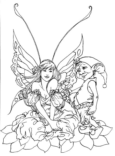 Fairy & Mermaid Blog: Free Fairy Coloring Pages by Selina Fenech