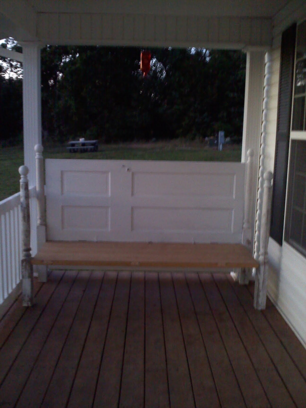 Redneck Martha Stewart Daybed for porch made out of old doors and