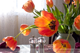 Fresh tulips in a sunny window | Wynn Anne's Meanderings