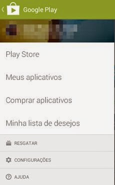 Opções do Google Play Opções do Google Play