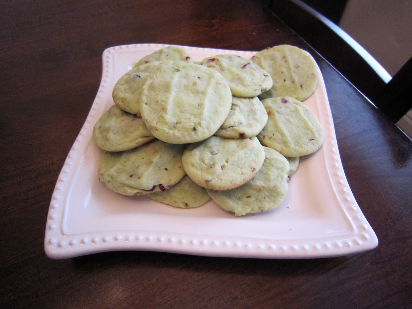 Life As We Know It CranPistachio Cookies