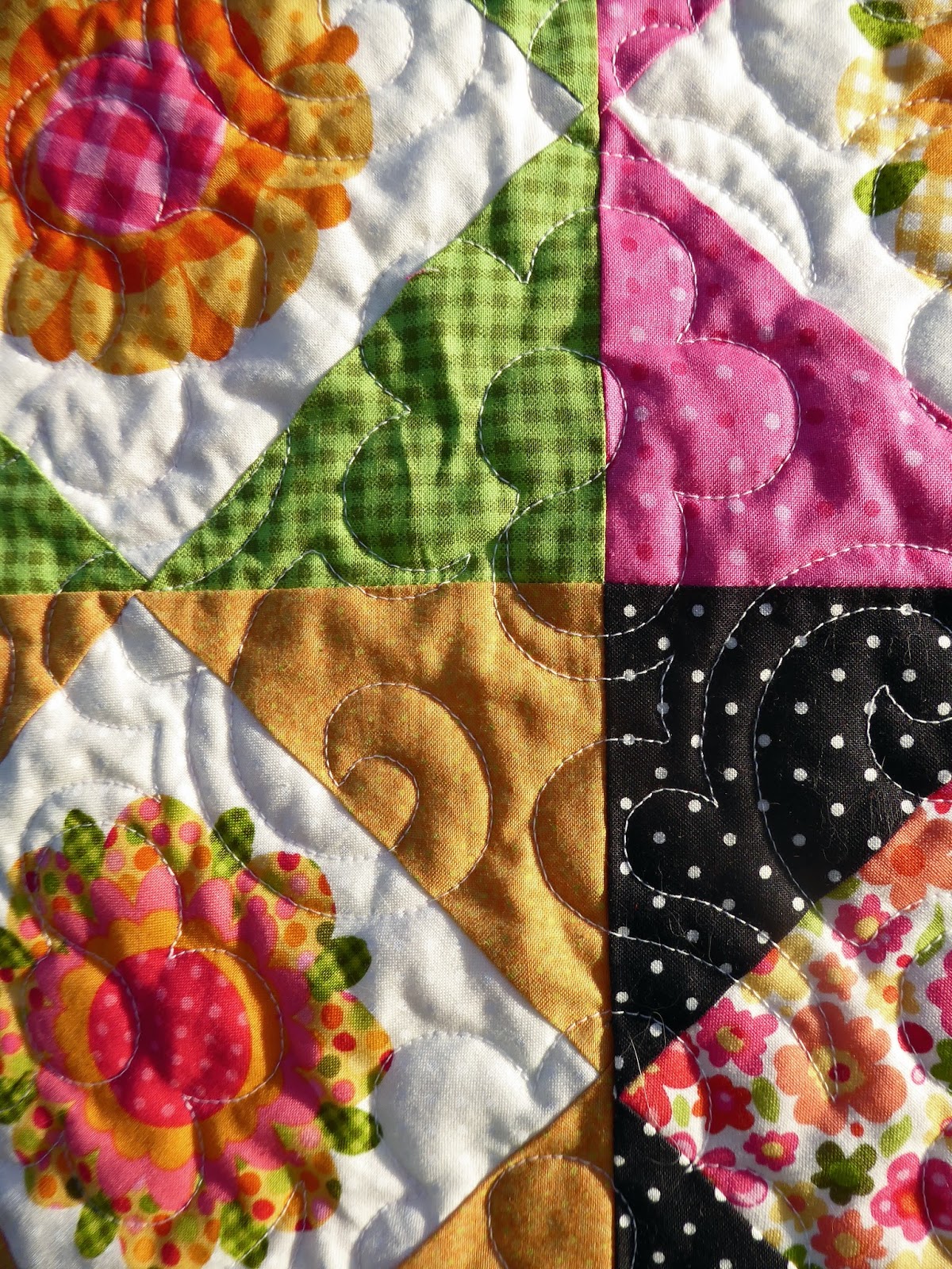 Lovin' Life At The End Of The Dirt Road Fun Flowers Baby Girl Quilt