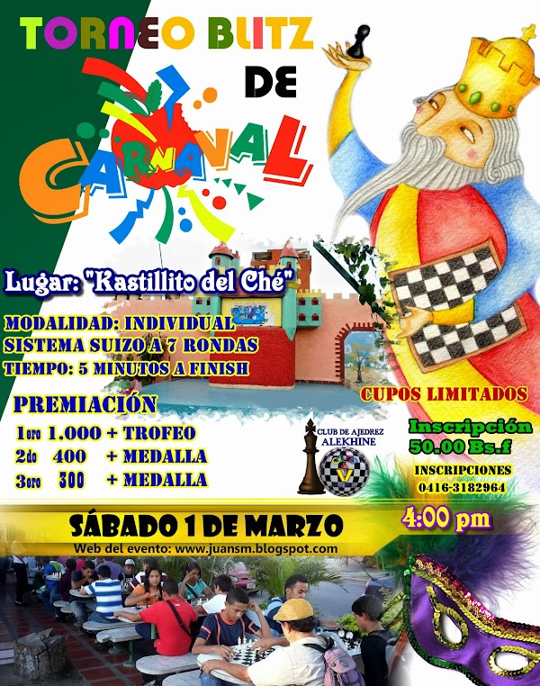 TORNEO DE AJEDREZ BLITZ CARNAVAL 2014 TORNEO DE AJEDREZ BLITZ CARNAVAL 2014