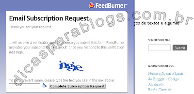 atualização do feed no blogger