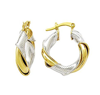 brinco dourado com prata brinco argola folheada a ouro