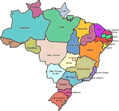 Educar na Real: Mapas do Brasil colorido