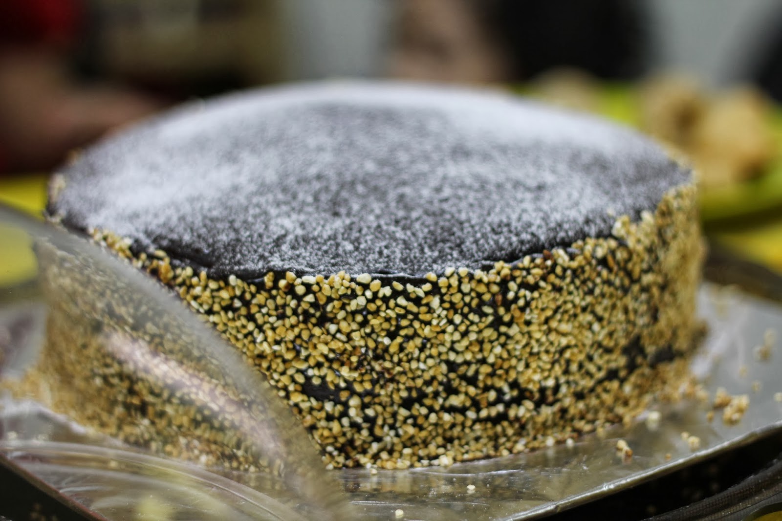 Chocolate Moist Cake with Almond Nibs