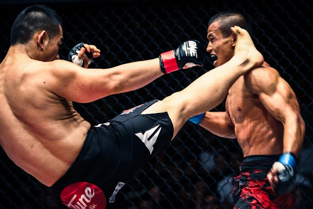 Ev Ting's head kick that KO-ed Edward Kelly. Ev Ting KO head kick Edward Kelly in ONE FC 21 Roar of Tigers
