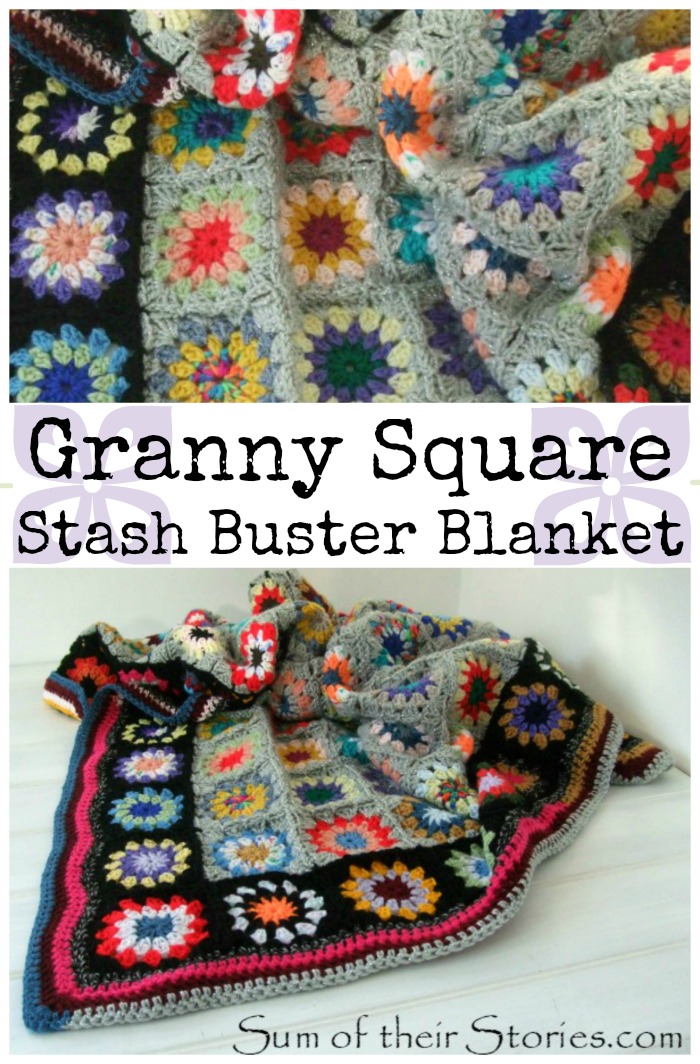 Granny Square Stash Buster Blanket Sum of their Stories