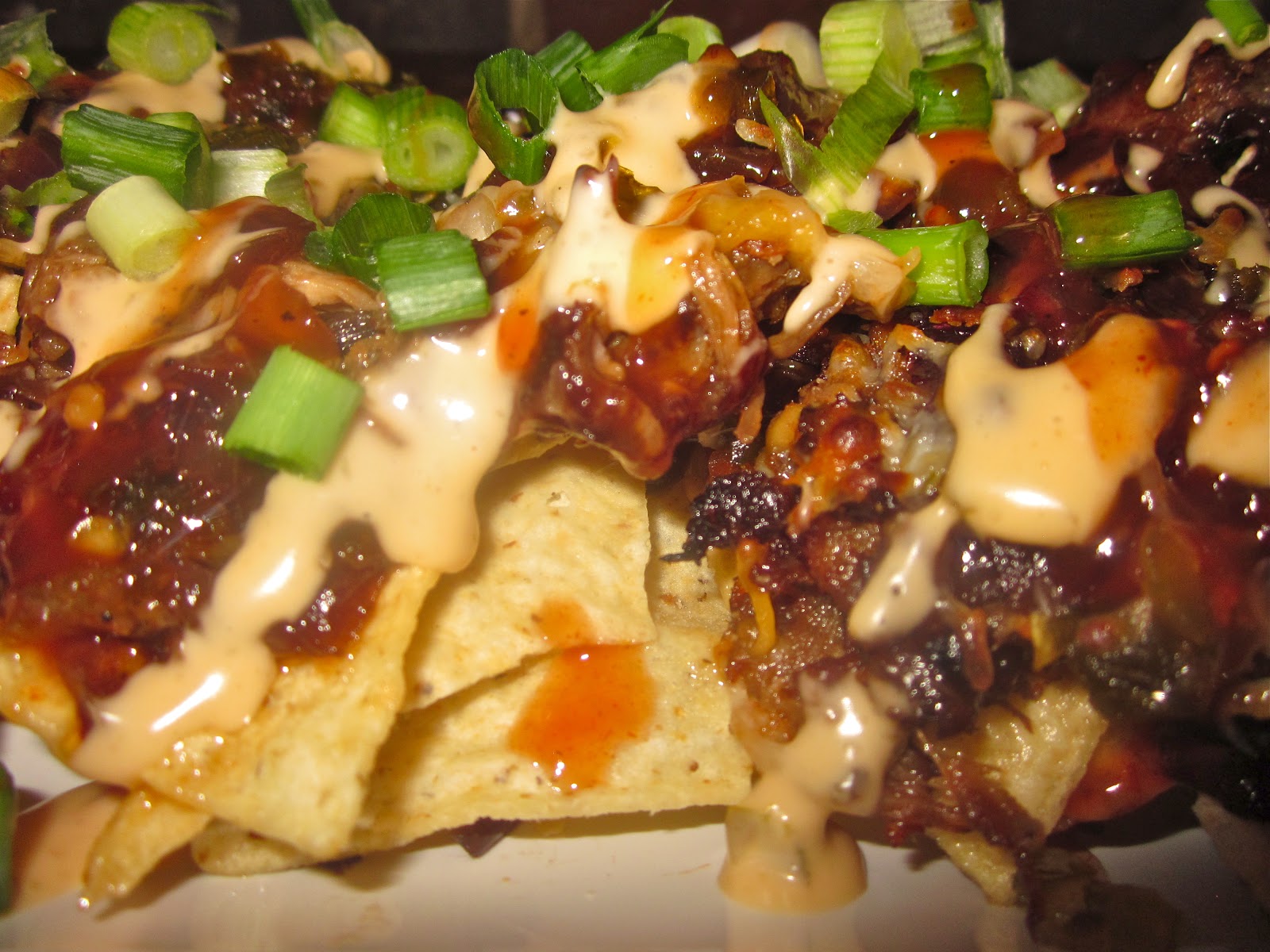 Haute + Heirloom Title Town's Famous BBQ Nachos with Pulled Pork, Pan