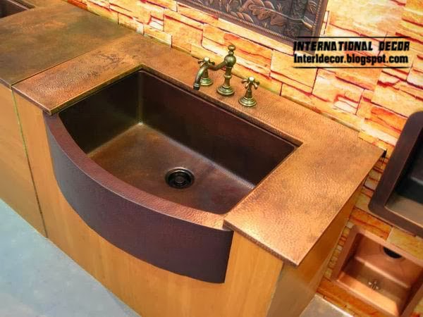 copper sinks and faucet, copper kitchen sinks
