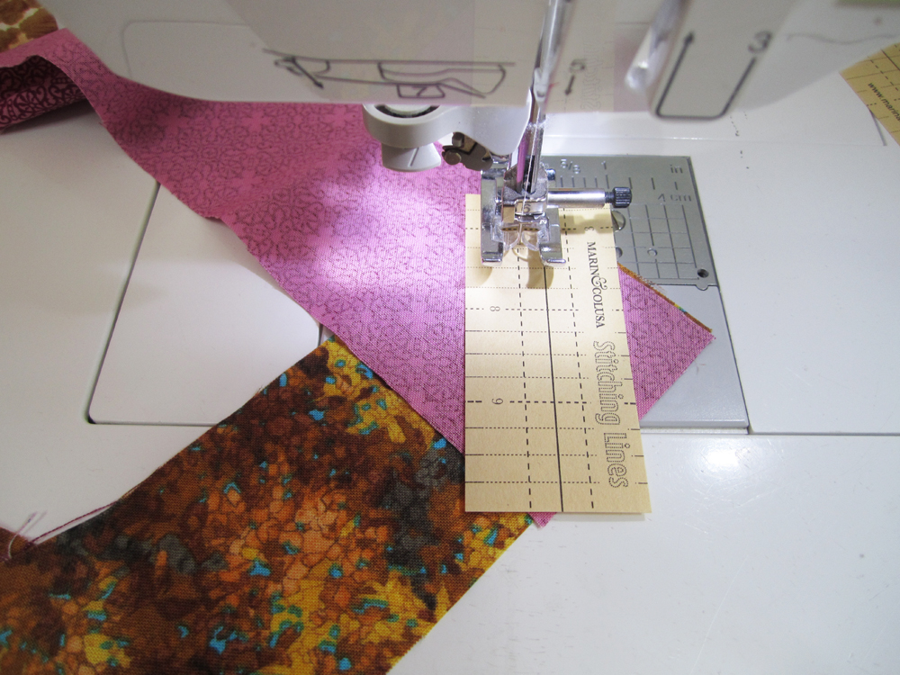 Marin & Colusa Quilting Blog Sewing Binding Strips Together With